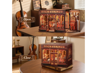 MINIATURE HOUSE - DIY- Bach Strings - 285pc+Eclairage LED 