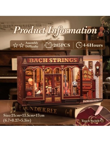 MINIATURE HOUSE - DIY- Bach Strings - 285pc+Eclairage LED 