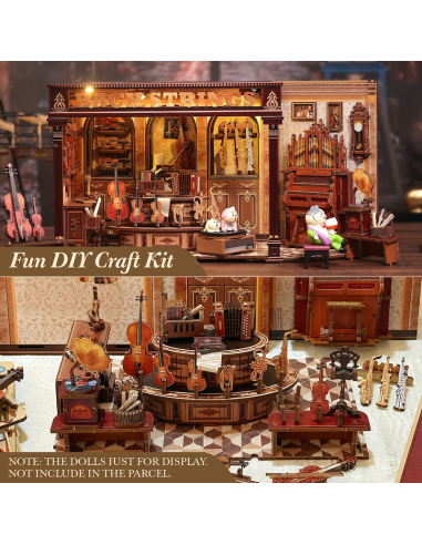 MINIATURE HOUSE - DIY- Bach Strings - 285pc+Eclairage LED 