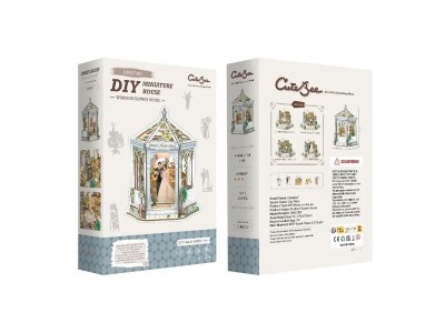 MINIATURE HOUSE - DIY- Maison des Fleurs Windsor - 235pc+Eclairage LED 