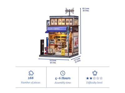 MINIATURE HOUSE - DIY- Beika-Cho - 288pc + Eclairage LED 