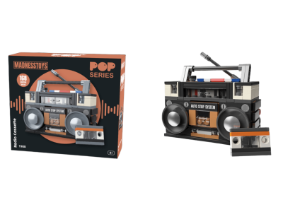 POP SERIES - Kit de Construction - Radio Cassette Boombox 1988 - 168pc 