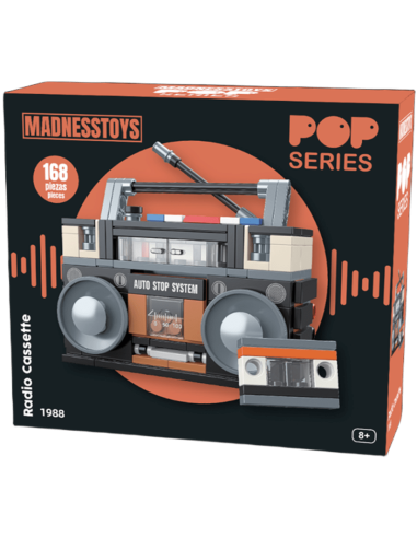 POP SERIES - Kit de Construction - Radio Cassette Boombox 1988 - 168pc 