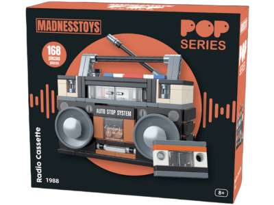 POP SERIES - Kit de Construction - Radio Cassette Boombox 1988 - 168pc 