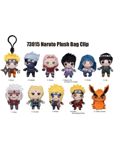 NARUTO - Plush Bag Clip (Display 24 Pcs) 