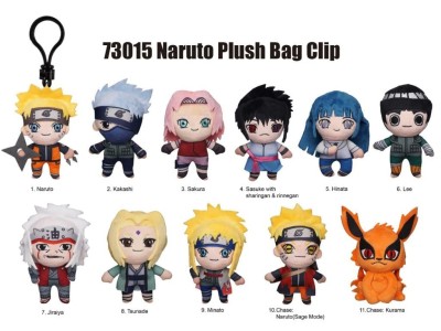 NARUTO - Plush Bag Clip (Display 24 Pcs) 