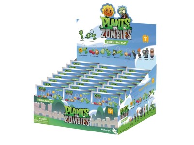 PLANTS VS ZOMBIES - Series 1 - 3D Foam Bag Clip (Display 24 Pcs) 