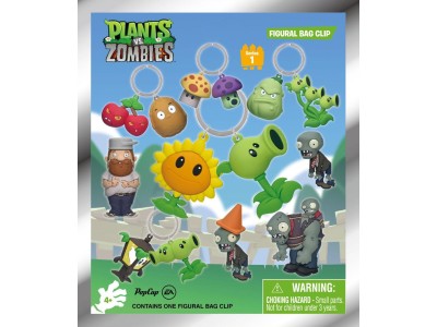 PLANTS VS ZOMBIES - Series 1 - 3D Foam Bag Clip (Display 24 Pcs) 