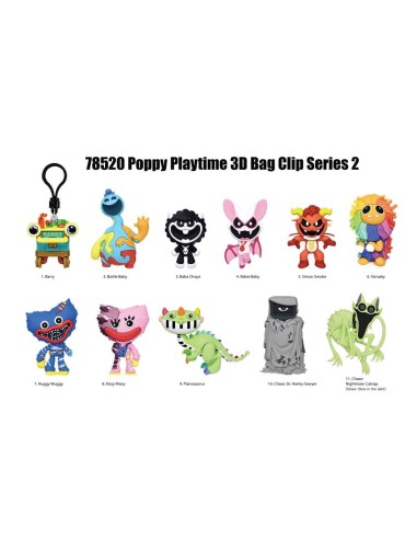 POPPY PLAYTIME - Series 2 - 3D Foam Bag Clip (Display 24 Pcs) 