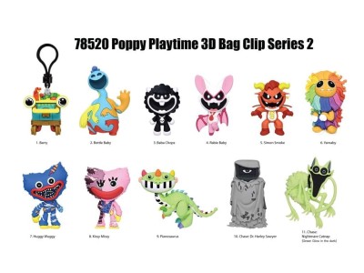 POPPY PLAYTIME - Series 2 - 3D Foam Bag Clip (Display 24 Pcs) 