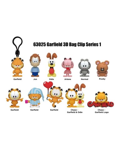 GARFIELD - Series 1 - 3D Foam Bag Clip (Display 24 Pcs) 