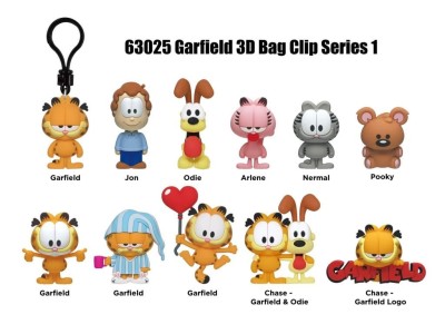 GARFIELD - Series 1 - 3D Foam Bag Clip (Display 24 Pcs) 