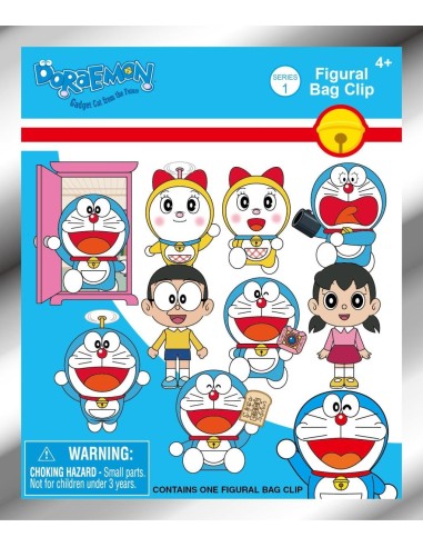 DORAEMON - Series 1 - 3D Foam Bag Clip (Display 24 Pcs) 