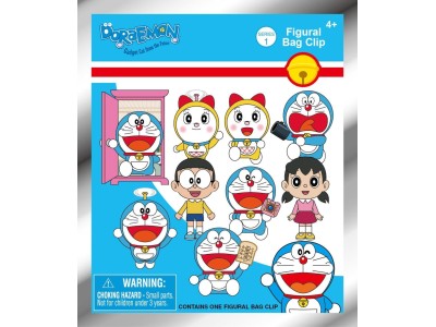 DORAEMON - Series 1 - 3D Foam Bag Clip (Display 24 Pcs) 