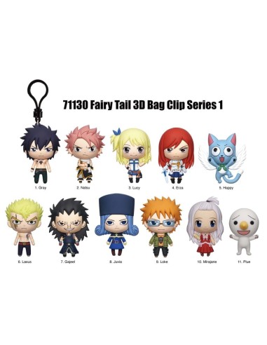 FAIRY TAIL - Series 1 - 3D Foam Bag Clip (Display 24 Pcs) 