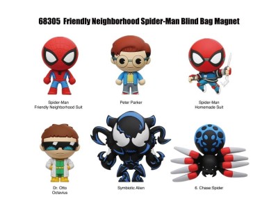SPIDER-MAN - Series 1 - 3D Foam Magnets in blind bags (Display 12 Pcs) 
