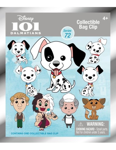 101 DALMATIENS - Series 72 - 3D Foam Bag Clip (Display 24 Pcs) 