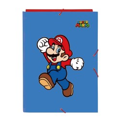 SUPER MARIO - Classeur à Rabats Premium avec Elastiques A4 