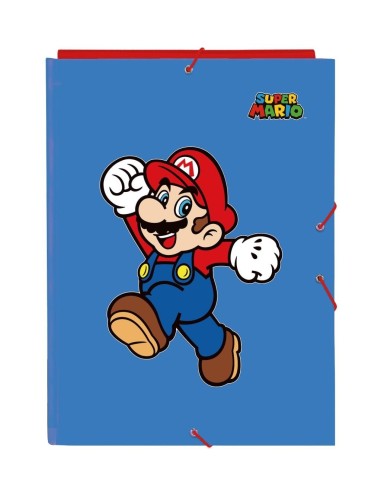 SUPER MARIO - Classeur à Rabats Premium avec Elastiques A4 
