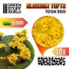 Touffes de Fleurs - 6mm - Auto-Adhésif - Fleurs JAUNES