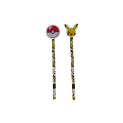 POKEMON - Pikachu & Pokeball - Display de 36 Crayons avec Gomme Topper  2