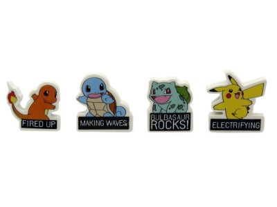 POKEMON - Starter - Set de 4 Gommes 