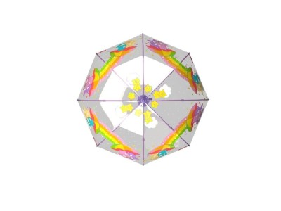 BISOUNOURS - Parapluie "Bubble" Transparent Manuel 57 cm 