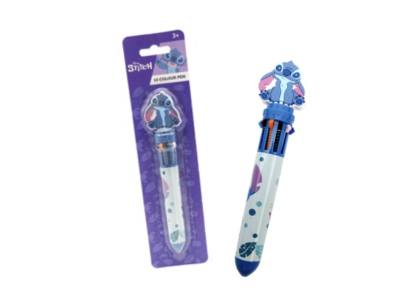 STITCH - Stylo-Bille 10 couleurs 3D Topper 