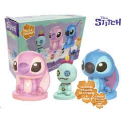 STITCH & ANGEL & SCRUMP - Set de 3 Figurines à Peindre 