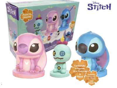 STITCH & ANGEL & SCRUMP - Set de 3 Figurines à Peindre 