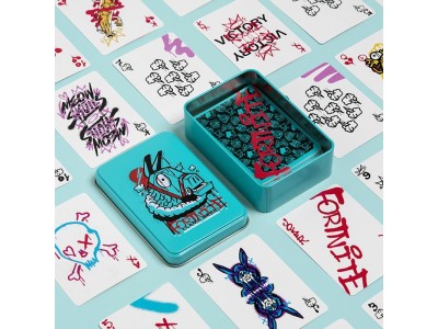 FORNITE - Llama here! - Jeu de Cartes dans une Boite en Métal 