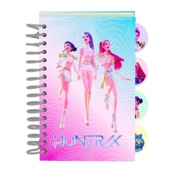 K-POP DEMON HUNTERS - Notebook A6 avec 4 Separateurs 