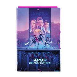 K-POP DEMON HUNTERS - Classeur à Rabats Premium avec Elastiques A4 