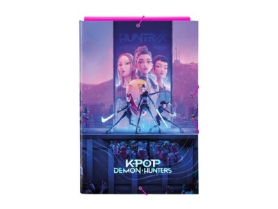 K-POP DEMON HUNTERS - Classeur à Rabats Premium avec Elastiques A4 