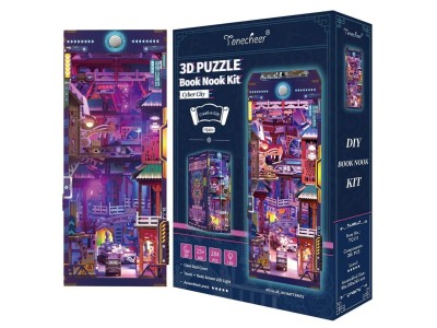 BOOK NOOK KIT - DIY- Cyber City - 284pcs + LED Light 