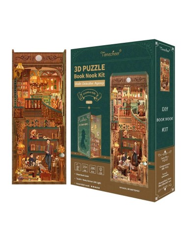 BOOK NOOK KIT - DIY- Agence de detective Violon - 286pcs + LED Light 