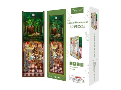 BOOK NOOK KIT - DIY- Alice au pays des merveilles - 184pcs + LED Light 