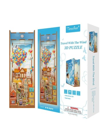 BOOK NOOK KIT - DIY- Voyage avec le vent - 143pcs + LED Light 