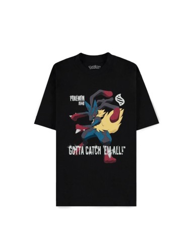 POKEMON - Mega Lucario - T-Shirt Loose Fit Homme (XL) 