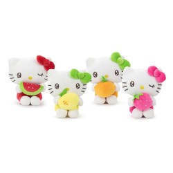 HELLO KITTY - Fruits - Assortiment de 12 Peluches - 4 Modèles - 22cm 