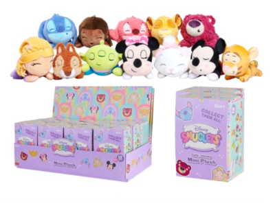 DISNEY - Serie 1 - Display de 12 peluches 'Snuglets' Blind Box - 14cm 