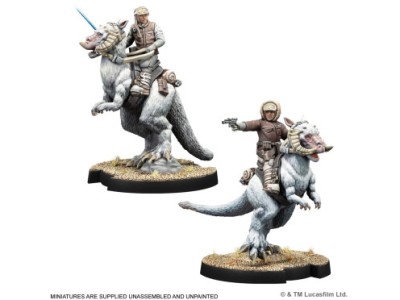 STAR WARS LEGION : CAPTAIN SOLO et COMMANDER SKYWALKER ON TAUNTAUNS