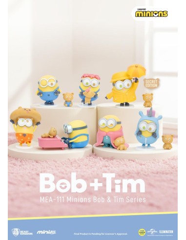 MINIONS - Bob & Tim Series - Blind Box Set 6 Figurine 6.3cm 