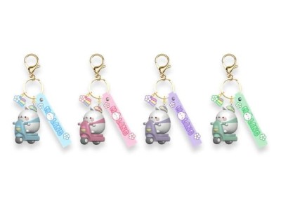 MOLANG - Scooter Series - Assortiment 12 Porte-Clés 6-7cm Blind Box 