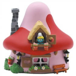 LES SCHTROUMPFS - Maison Champignon Schtroumpfette - Tirelire PVC 15cm 