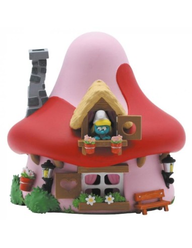 LES SCHTROUMPFS - Maison Champignon Schtroumpfette - Tirelire PVC 15cm 