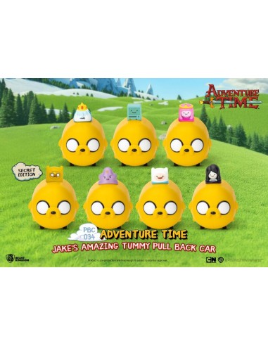 ADVENTURE TIME - Jake's Tummy Pull Black Car -Set 6 Fig. Blind Box 5cm 