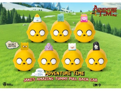 ADVENTURE TIME - Jake's Tummy Pull Black Car -Set 6 Fig. Blind Box 5cm 