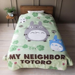MON VOISIN TOTORO - Totoro Feuille Verte - Couette Natsu 218x183cm 