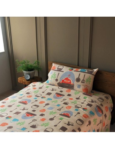 LE CHATEAU AMBULANT -Cuisiner avec Calcifer -Ensemble de Literie Natsu 
